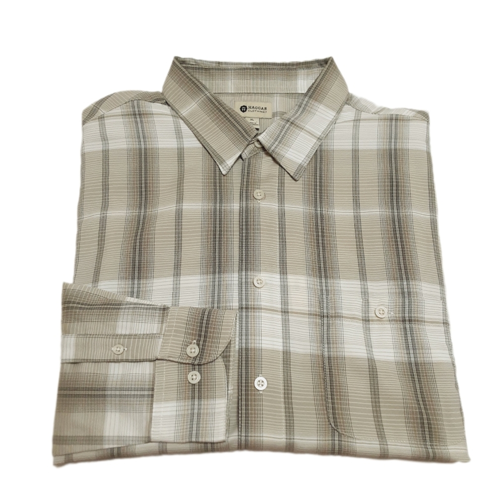 Haggar Button Up Shirt Mens XL